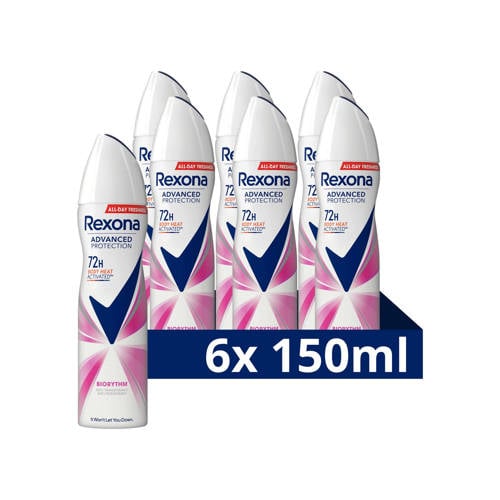 Rexona Women Advanced Protection Biorythm anti-transpirant spray - 6 x 150 ml Deodorant