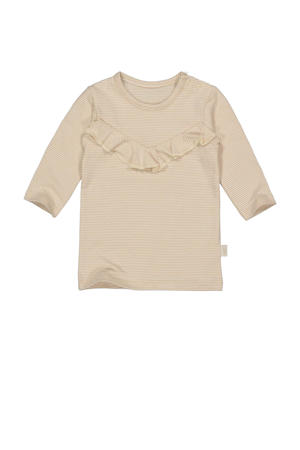 gestreepte baby T-shirtjurk LNEVANOS lichtzand
