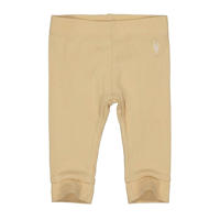 thumbnail: Zandkleurige meisjes LEVV baby regular fit broek van stretchkatoen met elastische tailleband en effen