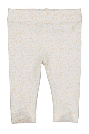 baby gebloemde regular fit broek LNURANOS ecru/zand