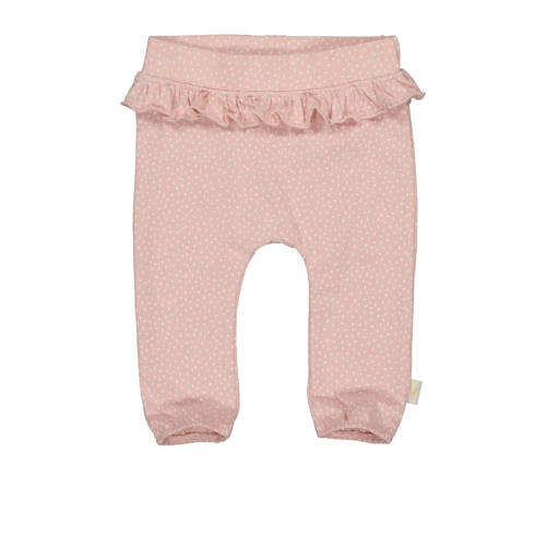 LEVV baby regular fit broek LNAIKINOS met stippen zachtroze/wit Meisjes Stretchkatoen - maat 68 afbeelding