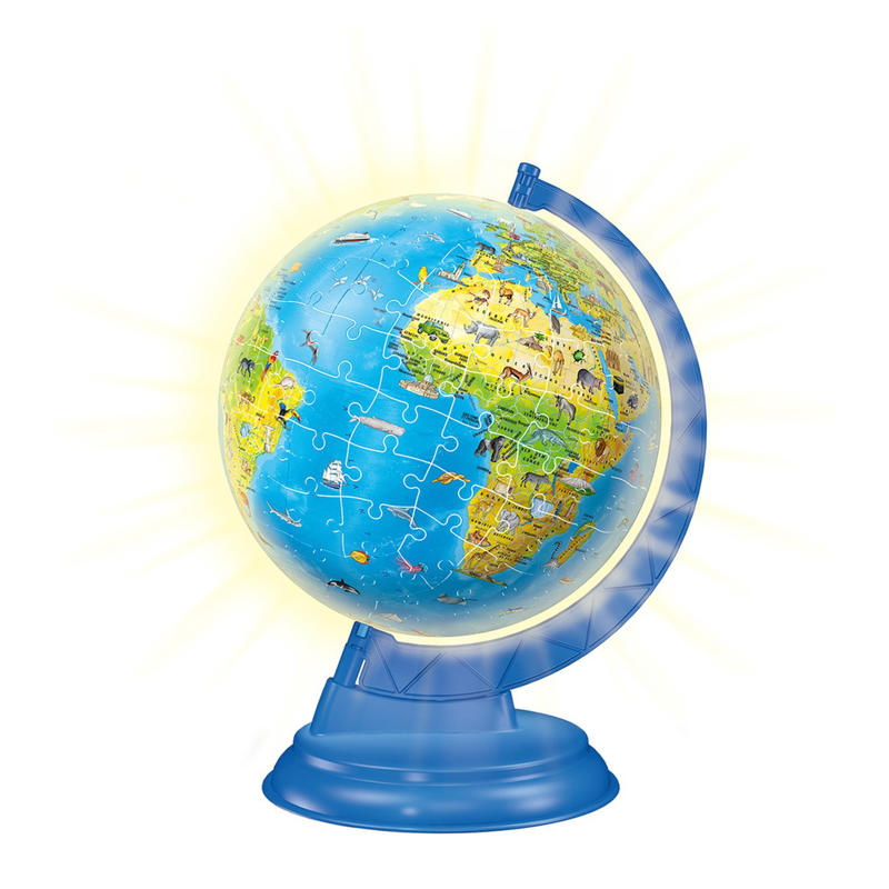 Ravensburger XXL Kinder globe Night Edition Engelstalig 3D puzzel 180 stukjes