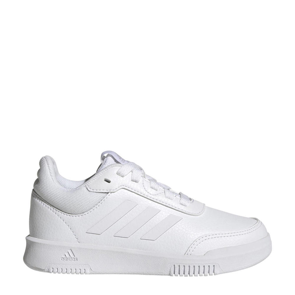 Wit en lichtgrijze jongens en meisjes adidas Sportswear Tensaur 2.0 sneakers van imitatieleer/voering: mesh/voetbed: eva met veters