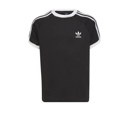 adidas Originals T-shirt met logo zwart/wit Jongens/Meisjes Katoen Ronde hals