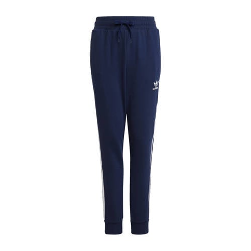 adidas Originals regular fit joggingbroek Adicolor met logo donkerblauw/wit Jongens/Meisjes Katoen