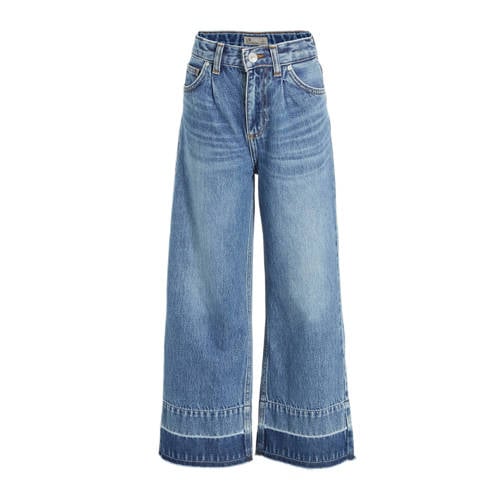 LTB high waist wide leg jeans Felicia mielle wash Blauw Meisjes Denim Effen - 164