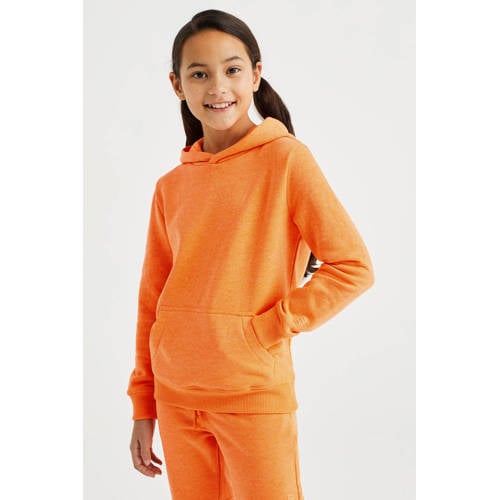 WE Fashion Blue Ridge unisex hoodie oranje Sweater Effen