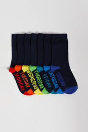 thumbnail: WE Fashion sokken - set van 7 donkerblauw