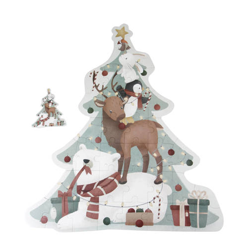 Little Dutch xl puzzle kerst legpuzzel 35 stukjes Multi