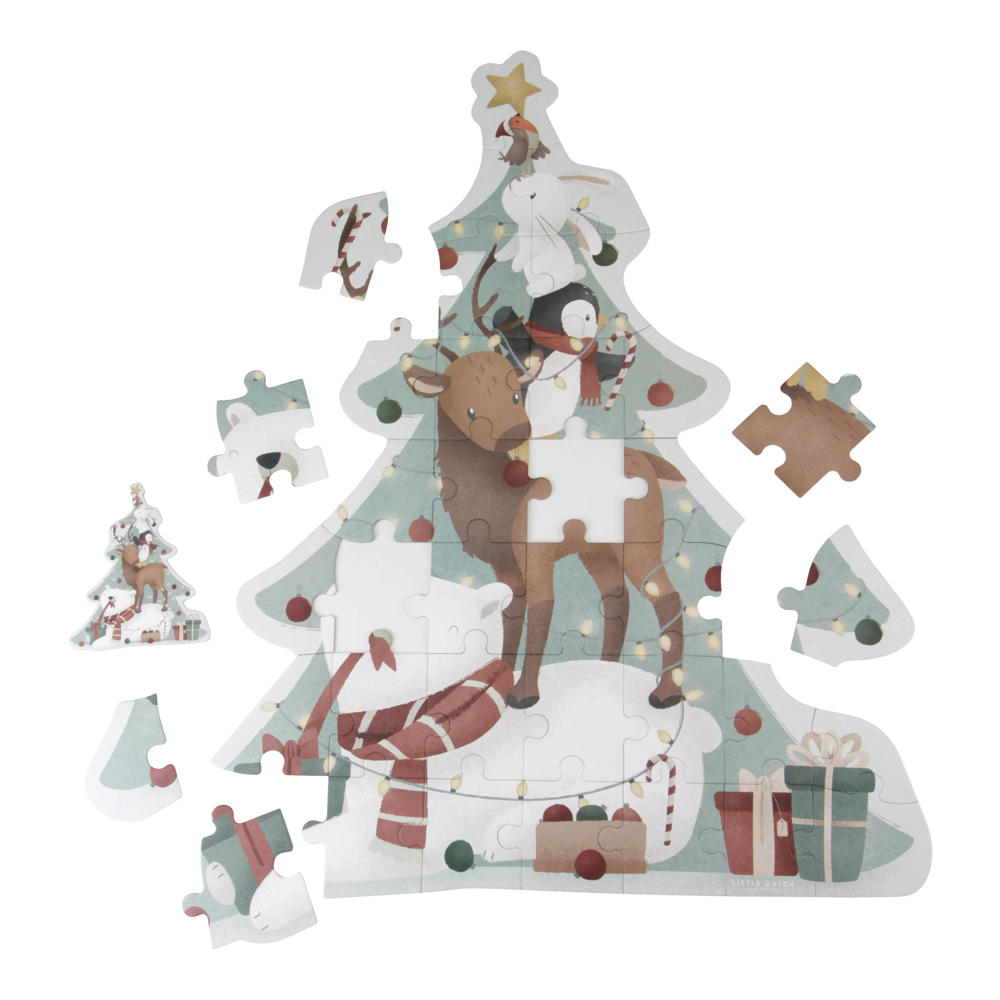 Little Dutch XL Puzzle Kerst FSC  legpuzzel 35 stukjes