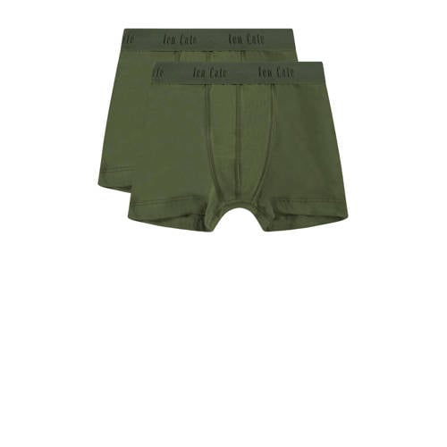 ten Cate boxershort - set van 2 groen Jongens Biologisch katoen Effen