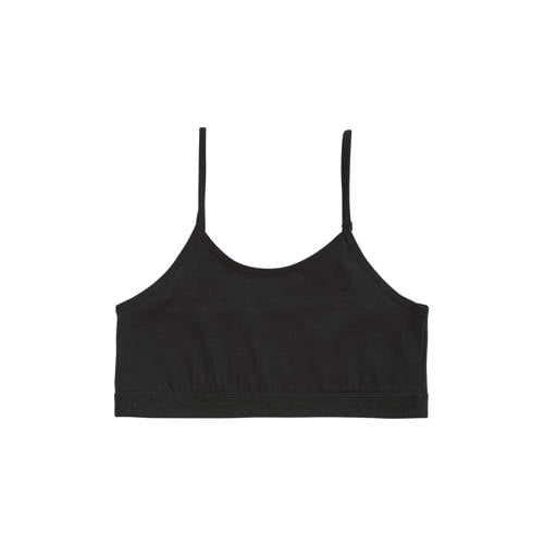ten Cate bh top zwart Meisjes Katoen Effen