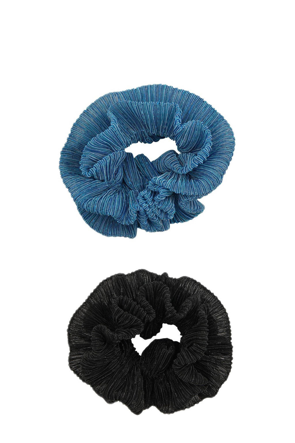 PIECES KIDS scrunchies LPMUMMI - set van 2 zwart/blauw