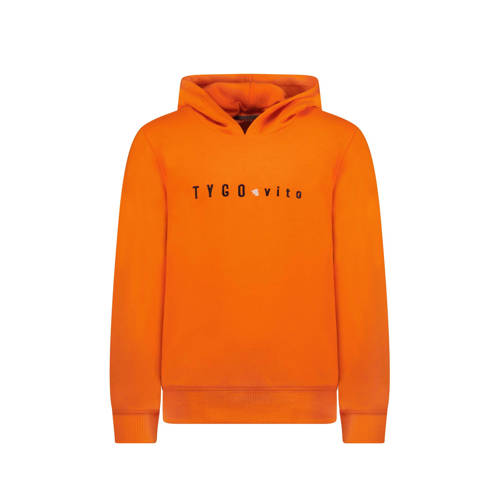 TYGO & vito hoodie oranje Sweater Effen