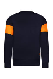 thumbnail: TYGO & vito sweater donkerblauw/oranje