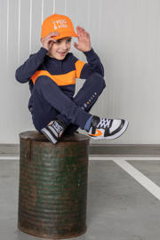 thumbnail: TYGO & vito sweater donkerblauw/oranje