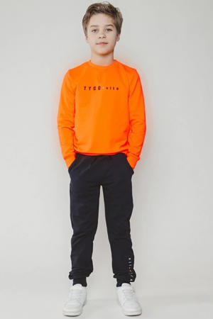 sweater met tekst fel oranje