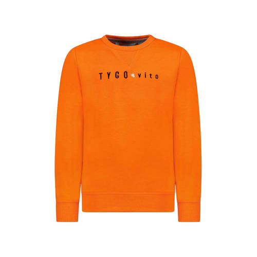 TYGO & vito sweater met tekst fel oranje Tekst - maat 146/152 afbeelding