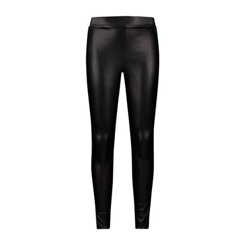 Retour Denim imitatieleren regular fit broek Ivy zwart Meisjes Imitatieleer