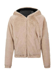 thumbnail: Retour Jeans reversible imitatiebont winterjas Mia zwart/beige