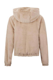 thumbnail: Retour Jeans reversible imitatiebont winterjas Mia zwart/beige