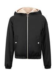 thumbnail: Retour Jeans reversible imitatiebont winterjas Mia zwart/beige