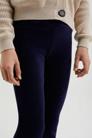 thumbnail: WE Fashion velours flared broek marineblauw