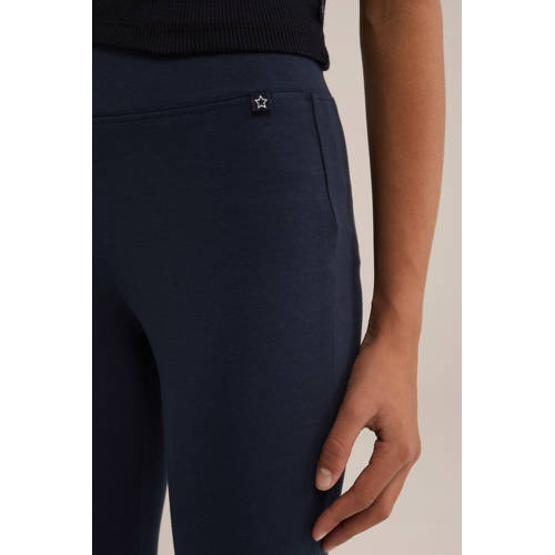 WE Fashion legging donkerblauw Meisjes Stretchkatoen Effen 98 104