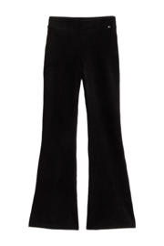 thumbnail: WE Fashion velours flared broek zwart