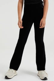thumbnail: Zwarte meisjes WE Fashion velours flared broek met regular waist