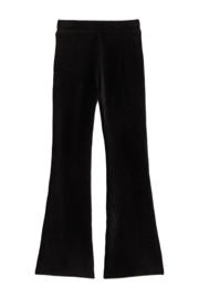 thumbnail: WE Fundamentals velours flared broek zwart