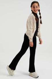 thumbnail: WE Fashion velours flared broek zwart
