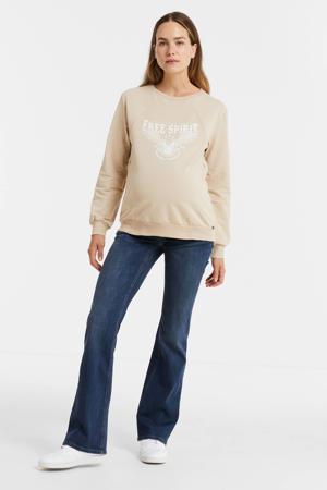 flared zwangerschapsjeans Judy blauw