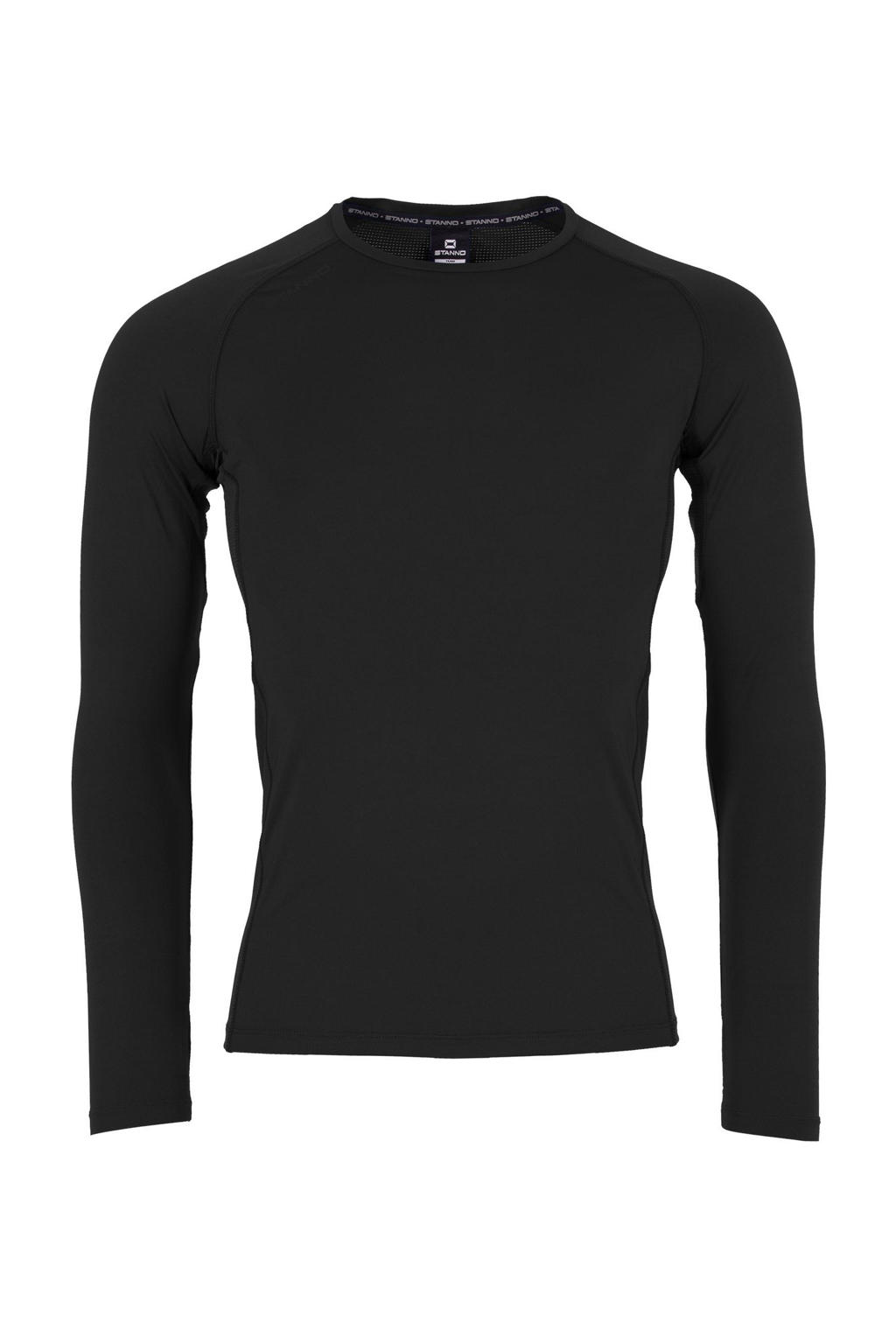 Zwarte jongens en meisjes Stanno Junior sport T-shirt van polyester met lange mouwen en ronde hals