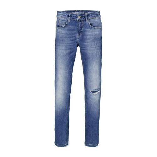 Garcia tapered fit jeans Laszlo 350 vintage used Blauw Jongens Stretchdenim