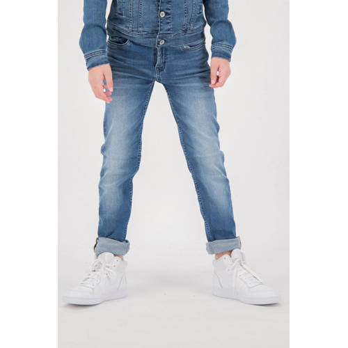 Garcia slim fit jeans Tavio 335 vintage used Blauw Jongens Stretchdenim 