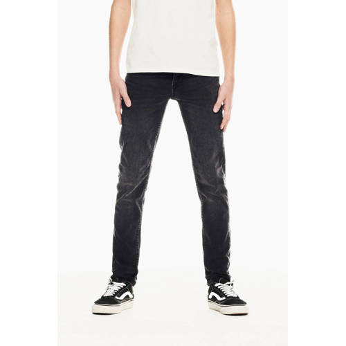 Garcia slim fit jeans Xandro 320 dark used Zwart Jongens Denim Effen