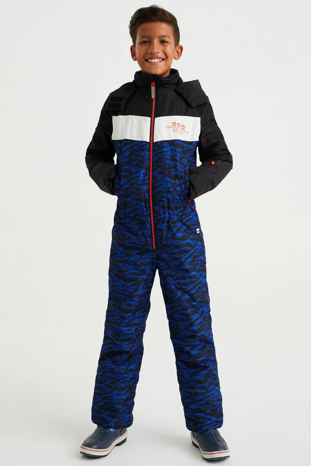 Blauwe meisjes WE Fashion skipak van polyester
