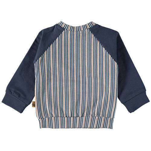 4PRESIDENT baby gestreepte sweater blauw Meisjes Katoen Ronde hals Streep 50