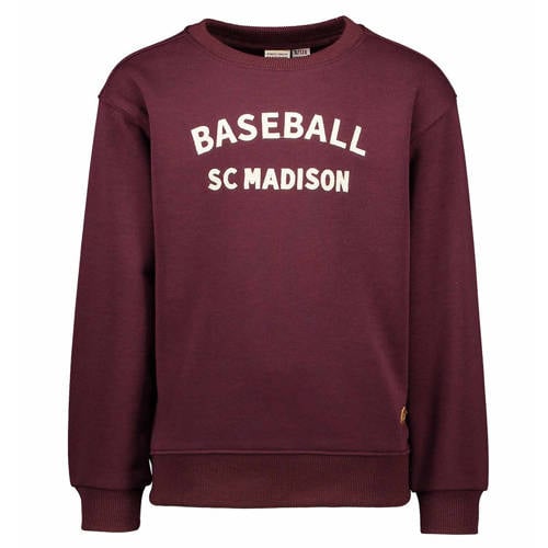 Street called Madison sweater met tekst rood Meisjes Katoen Boothals Tekst 