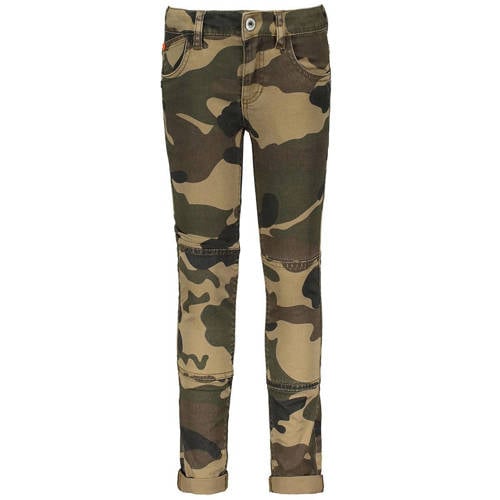 TYGO & vito broek met camouflageprint groen Jongens Katoen Camouflage 