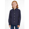Tommy Hilfiger poplin overhemd donkerblauw