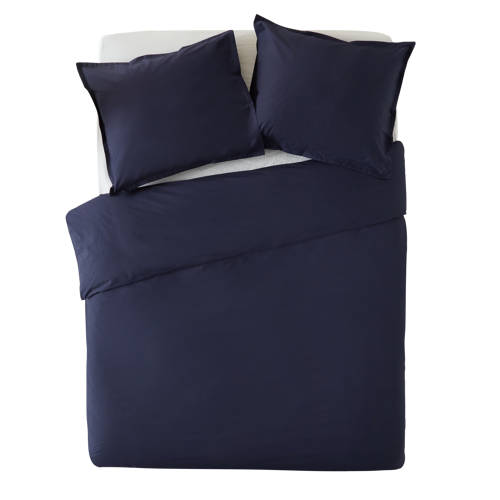 Wehkamp Home perkal katoenen dekbedovertrek 1 persoons (140x220 cm) Blauw