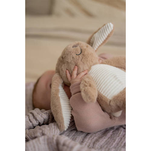 Flow Amsterdam hartslagknuffel milo konijn bruin knuffel 15 cm