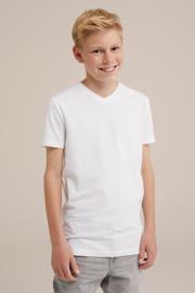 thumbnail: WE Fashion T-shirt - set van 3 wit