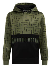 thumbnail: WE Fashion hoodie van gerecycled polyester kaki/zwart