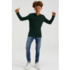WE Fashion basic longsleeve donkergroen