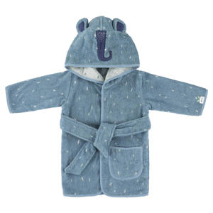 Mrs. Elephant badstof badjas blauw