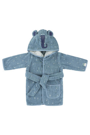 Mrs. Elephant badstof badjas blauw