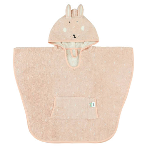 Trixie poncho Mrs Rabbit 47x64 cm roze Handdoek/badcape Effen